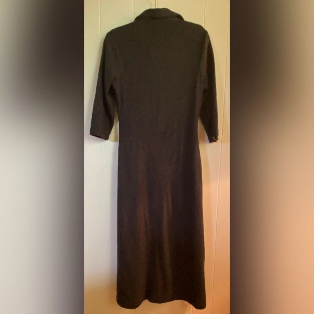 Basix Dress Women’s Medium Gray Fleece Maxi Goth - Picture 2 of 4